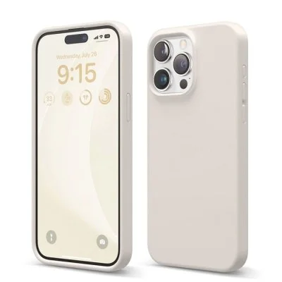 Cover Iphone 15 Pro Max Magsafe Silicone Elago - Stone
